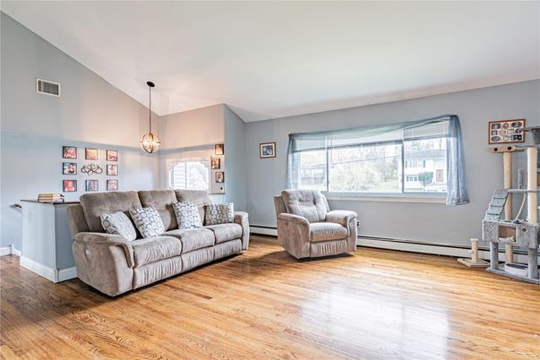 Interior, Living room, Pendant Lights, Wood Texture Flooring