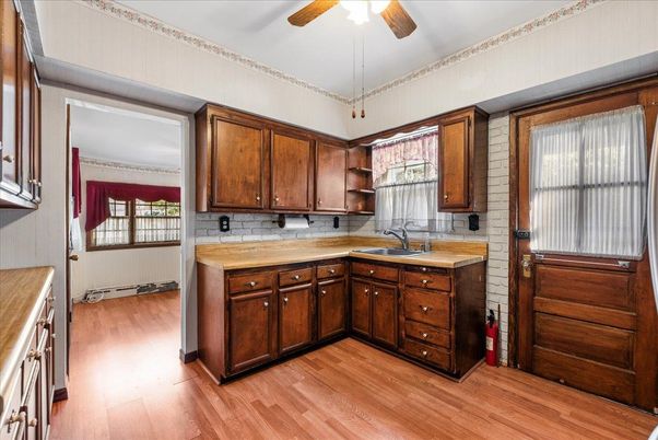 Interior, Kitchen, Wood Texture Flooring