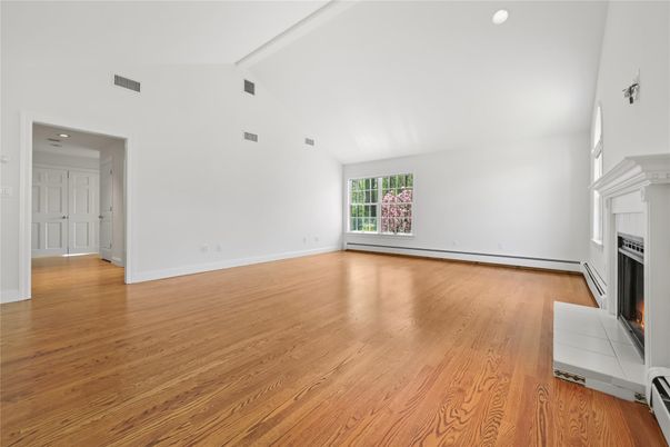 Empty room, Fireplace, Interior, Wood Texture Flooring