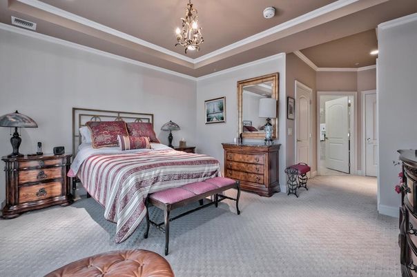 Bedroom, Chandelier, Interior, Recessed Lighting