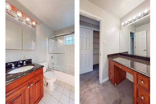 Bathroom, Dual Sink Vanities, Glass Shower, Interior