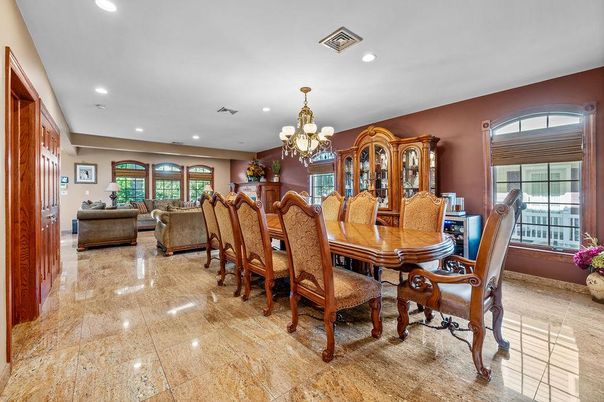 Chandelier, Dining room, Interior, Living room, Recessed Lighting