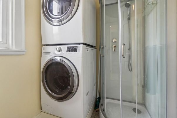 Bathroom, Glass Shower, Interior, Utility Closets, Washer