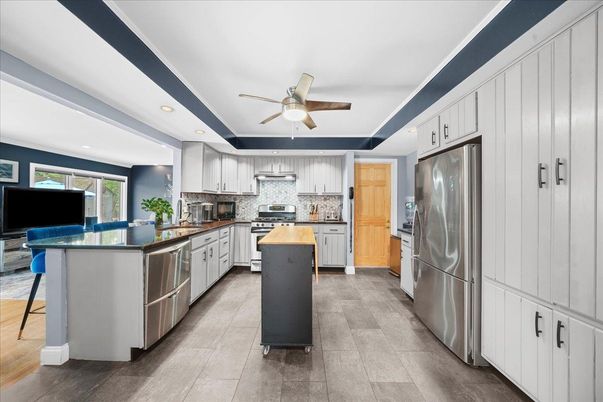 Interior, Kitchen, Recessed Lighting, Stainless Steel Appliances