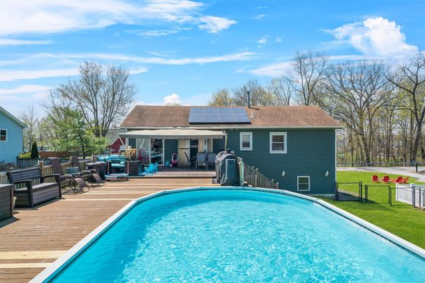 Exterior, Pool, Solar Panels