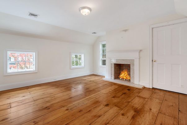 Empty room, Fireplace, Interior, Wood Texture Flooring