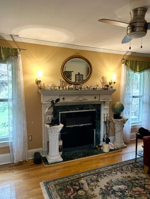 Fireplace, Interior, Wood Texture Flooring