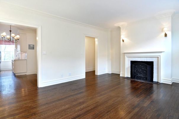 Chandelier, Empty room, Fireplace, Interior, Wood Texture Flooring