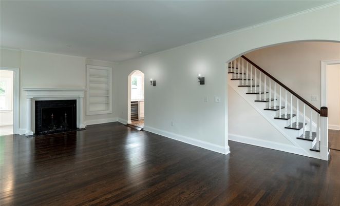 Empty room, Fireplace, Interior, Wood Texture Flooring