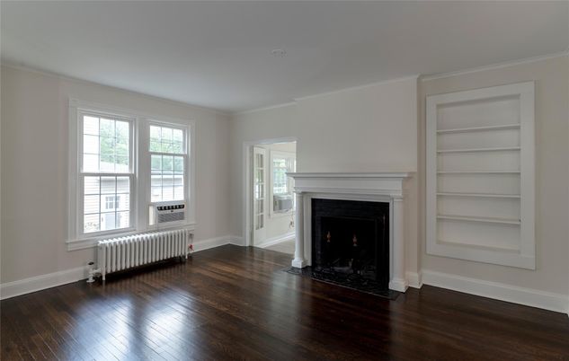 Empty room, Fireplace, Interior, Wood Texture Flooring