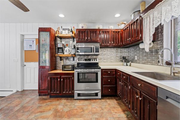 Interior, Kitchen, Recessed Lighting, Stainless Steel Appliances