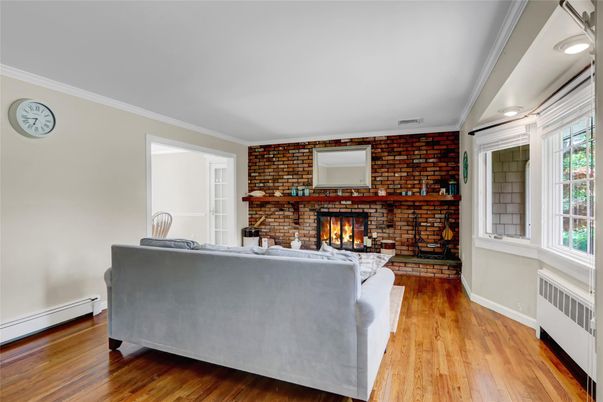 Fireplace, Interior, Living room, Stone Walls, Wood Texture Flooring