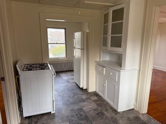 Interior, Kitchen, Washer, Wood Texture Flooring