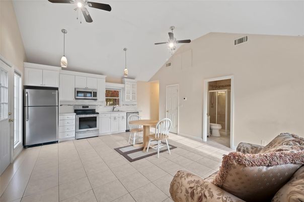 Interior, Kitchen, Pendant Lights, Stainless Steel Appliances