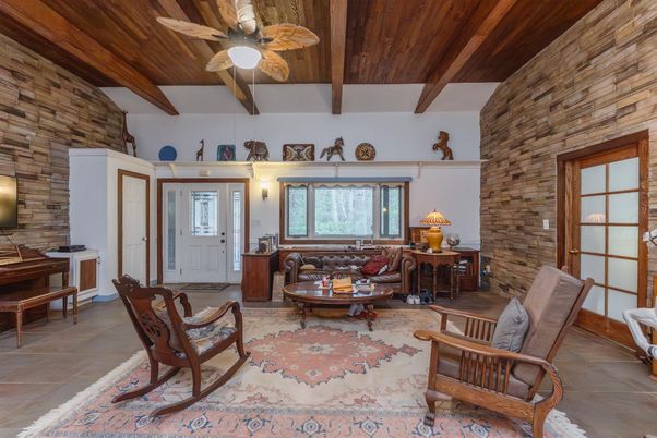 Interior, Living room, Piano, Stone Walls, Wooden Beams, Wooden Ceilings
