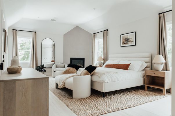 Bedroom, Fireplace, Interior, Recessed Lighting