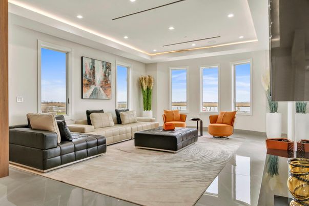 Interior, Living room, Recessed Lighting