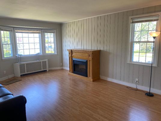 Empty room, Fireplace, Interior, Wood Texture Flooring