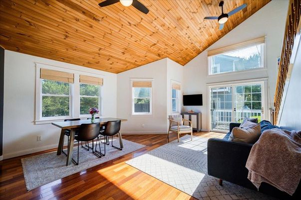 Dining room, Interior, Living room, Wooden Ceilings, Wood Texture Flooring