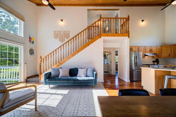 Interior, Kitchen, Stainless Steel Appliances, Wooden Beams, Wood Texture Flooring