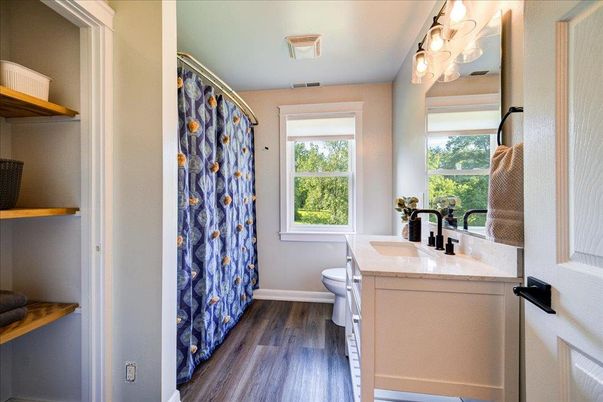 Bathroom, Interior, Wood Texture Flooring