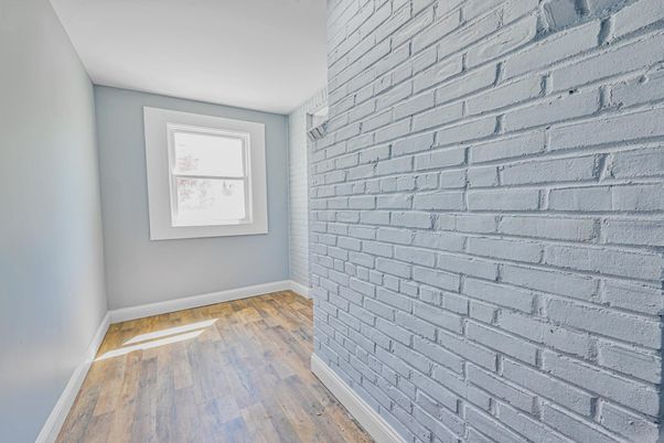 Empty room, Interior, Stone Walls, Wood Texture Flooring
