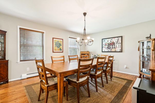 Chandelier, Dining room, Interior, Wood Texture Flooring