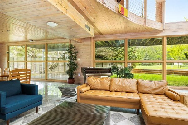 Interior, Living room, Sun Room, Wooden Ceilings, Wooden Walls