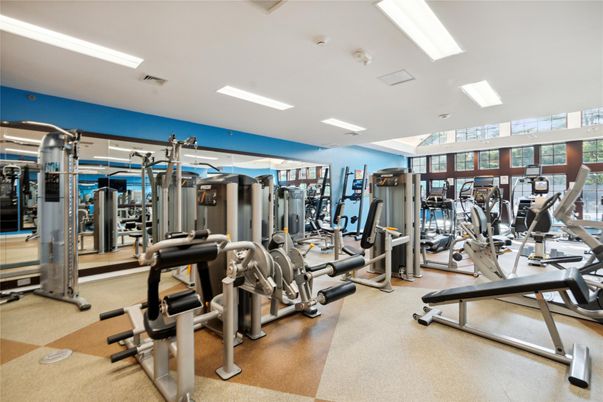 Fitness Equipment, Gym, Interior, Recessed Lighting