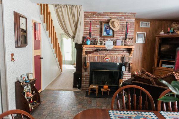Fireplace, Interior, Stone Walls, Wooden Walls