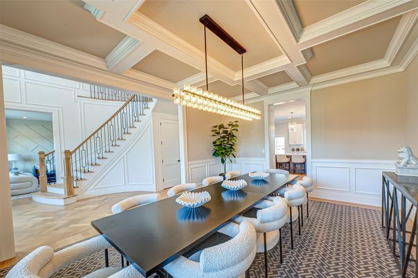 Chandelier, Dining room, Interior, Pendant Lights
