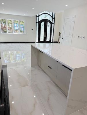 Interior, Kitchen, Marble, Recessed Lighting