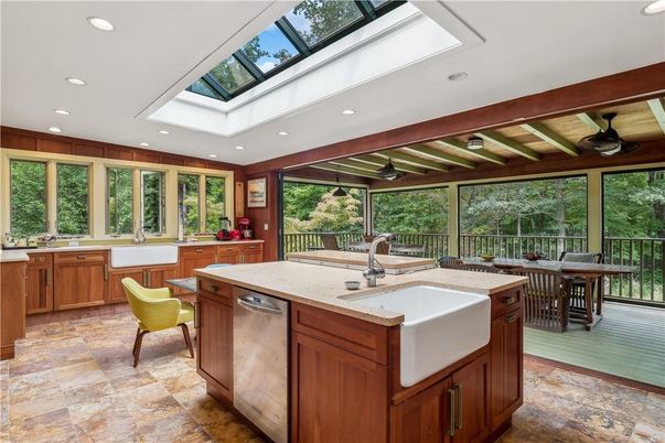 Dining room, Glass Ceilings, Interior, Kitchen, Recessed Lighting, Sun Room