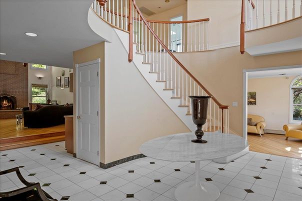 Fireplace, Interior, Recessed Lighting, Wood Texture Flooring