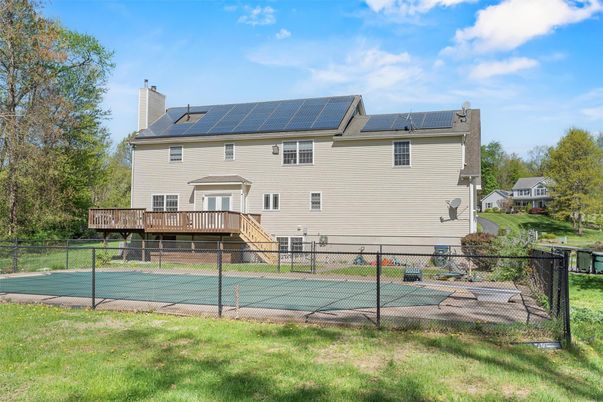 Backyard, Exterior, Pool, Solar Panels, Tennis Courts