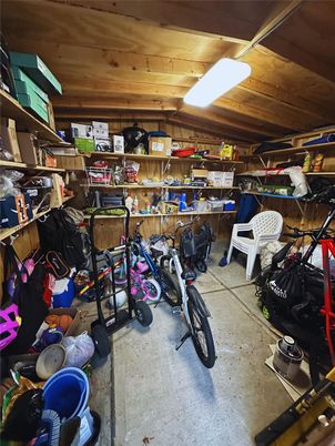 Garage, Interior, Wooden Beams, Wooden Ceilings, Wooden Walls