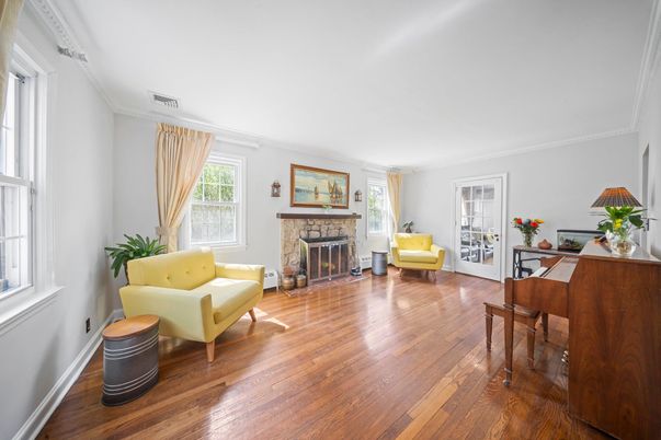 Fireplace, Interior, Piano, Wood Texture Flooring