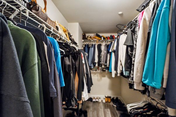 Interior, Walk-in Closets, Wood Texture Flooring