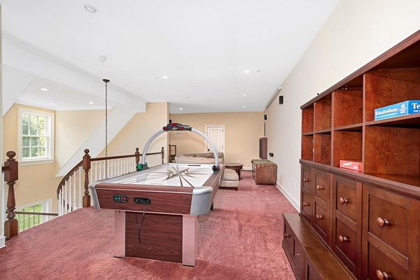 Billiard Table, Game Room, Interior, Recessed Lighting
