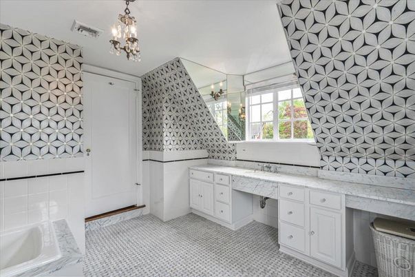 Bathroom, Chandelier, Interior