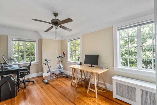 Fitness Equipment, Home Office, Interior, Wood Texture Flooring