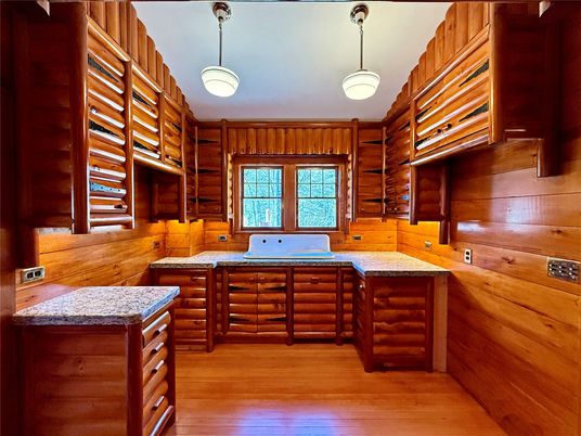 Interior, Pendant Lights, Wood Texture Flooring, Wooden Walls