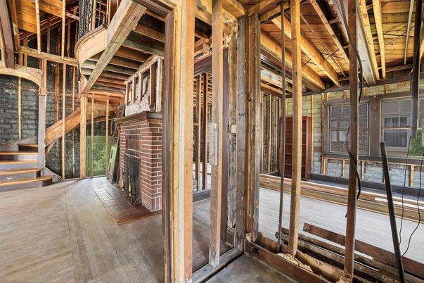 Fireplace, Interior, Wooden Beams