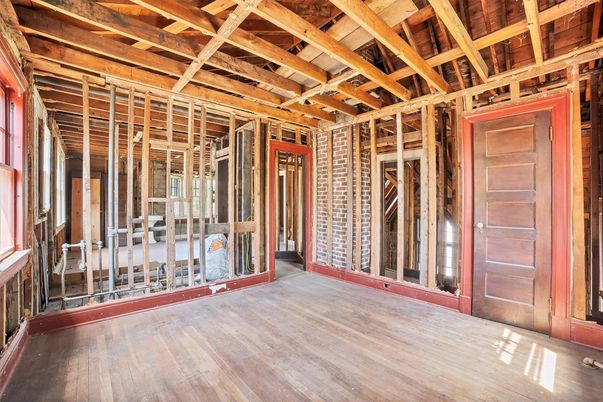 Empty room, Interior, Wooden Beams, Wooden Ceilings, Wood Texture Flooring