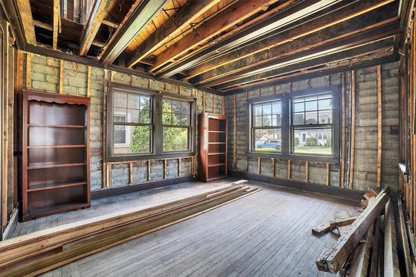 Empty room, Interior, Wooden Beams, Wooden Ceilings, Wood Texture Flooring, Wooden Walls