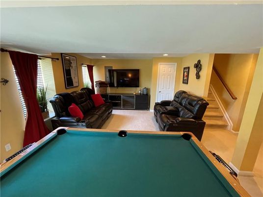 Billiard Table, Game Room, Interior, Living room, Recessed Lighting