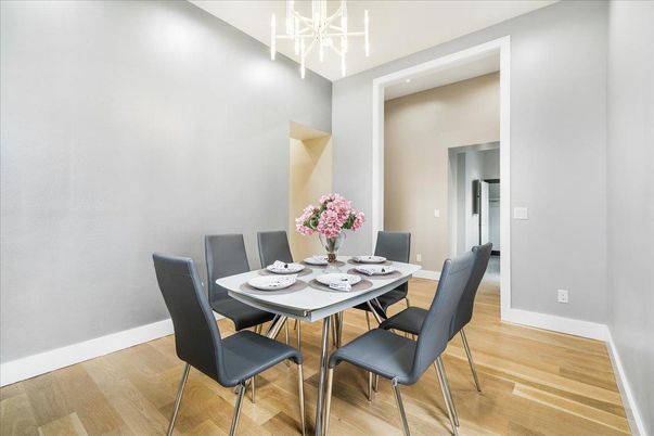 Dining room, Interior, Wood Texture Flooring