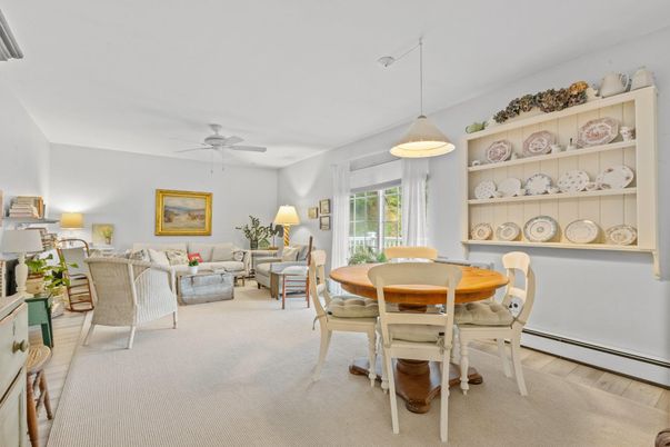 Dining room, Interior, Living room, Pendant Lights, Wood Texture Flooring