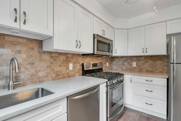 Interior, Kitchen, Stainless Steel Appliances, Stone Walls