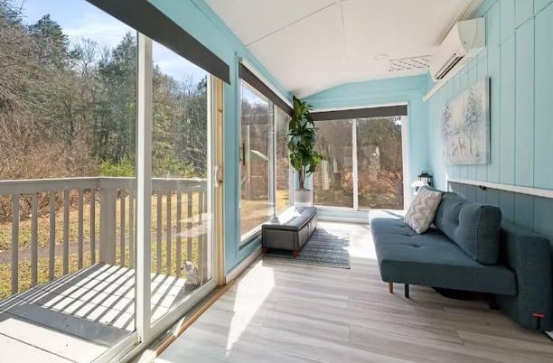 Interior, Sun Room, Wood Texture Flooring